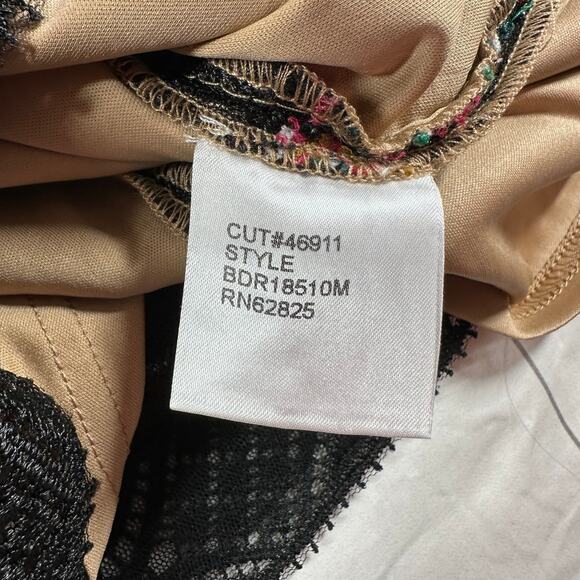 Tadashi Shoji Dress Womens 6 Black Merce Embroidered Sheath Lace Cocktail Party - Picture 5 of 11